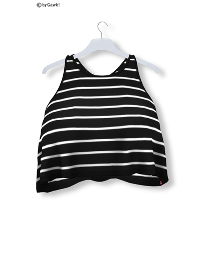 Gawk! Black Loose Tank Top (Mesh)