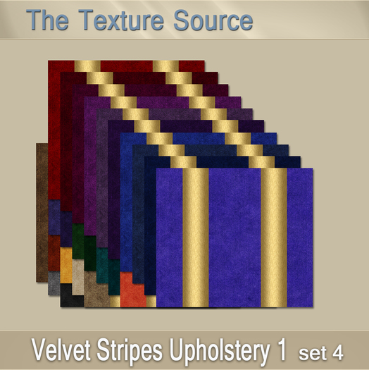 ~TTS~ Velvet Stripes Upholstery 1 set 4