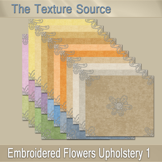 ~TTS~ Embroidered Flowers Upholstery 1