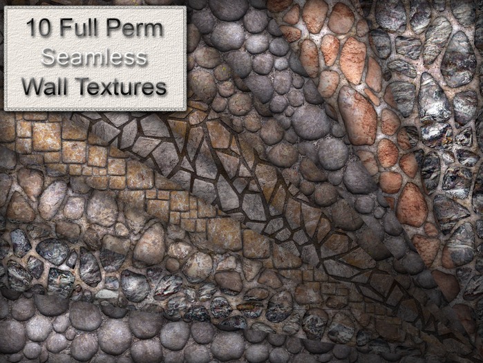 10 FULL PERM Seamless Wall-Brick Textures vol3