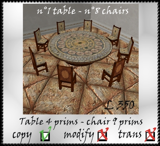 Lamor - Box Table - chairs,350