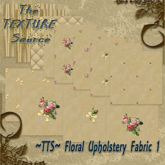 ~TTS~ Floral Upholstery Fabric 1