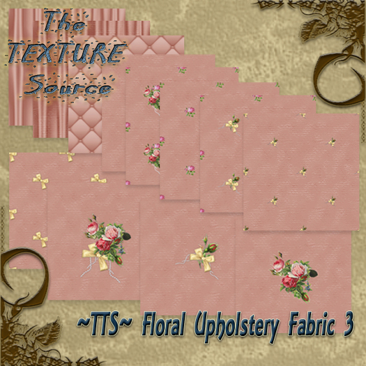 ~TTS~ Floral Upholstery Fabric 3