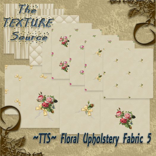 ~TTS~ Floral Upholstery Fabric 5