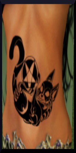 "Cat & Pentagram" Tattoo