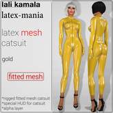 Lali's Mesh Latex Catsuit Gold
