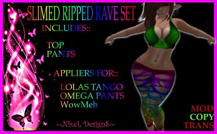 Slimed Ripped Rave Set ~NixeL DesignS~