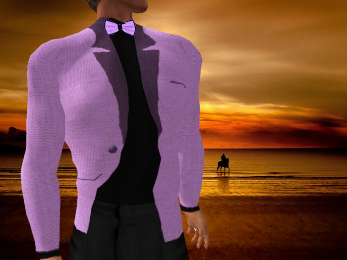 purple evening jacket
