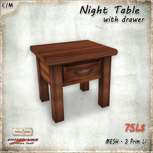 [Ginger Line] Night Table COPY - (BOX)