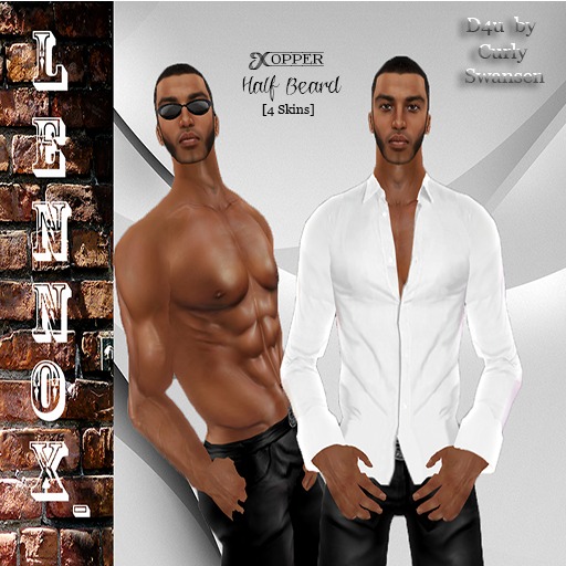 [D4u]Lennox Skin [Copper]Half Beard Pack