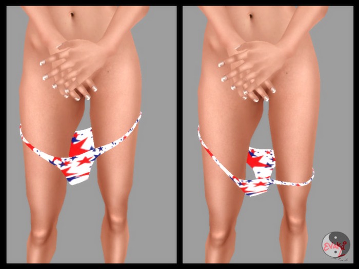 ::Evaki:: Stars n Stripes Mesh Panties