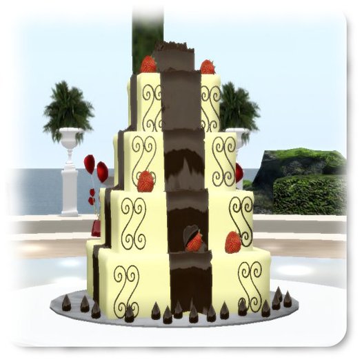 Realistic White Chocolate Wedding Cake Boxed