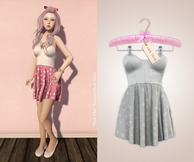 *SC* Tan Summer Heart Dress