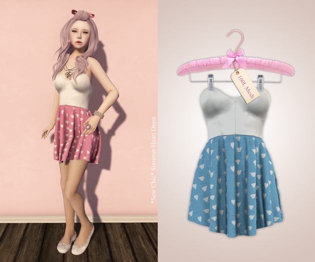 *SC* Tan Summer Heart Dress