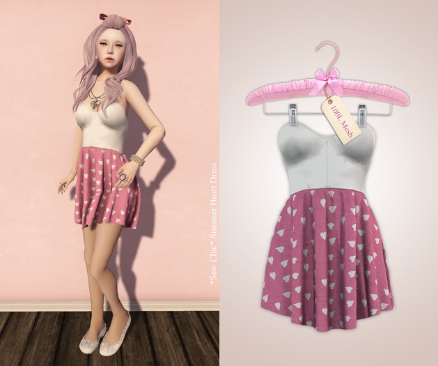 *SC* Tan Summer Heart Dress