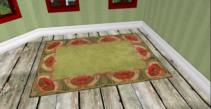 ME! Green Art Nouveau Rug