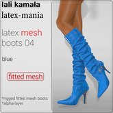 Lali's Mesh Latex High-Heel Boots 04 Blue