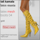Lali's Mesh Latex High-Heel Boots 04 Gold