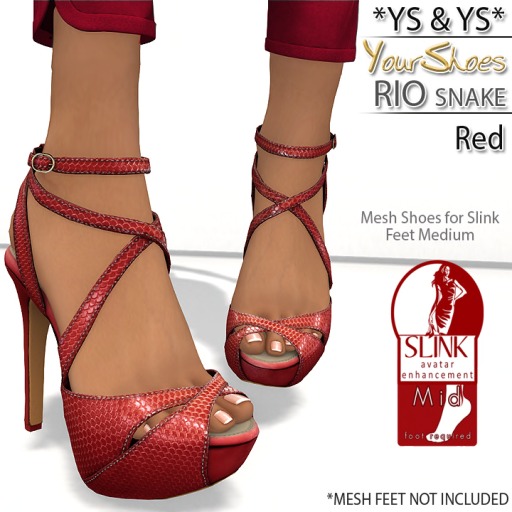 *YS&YS* Rio Shoes Snake Red