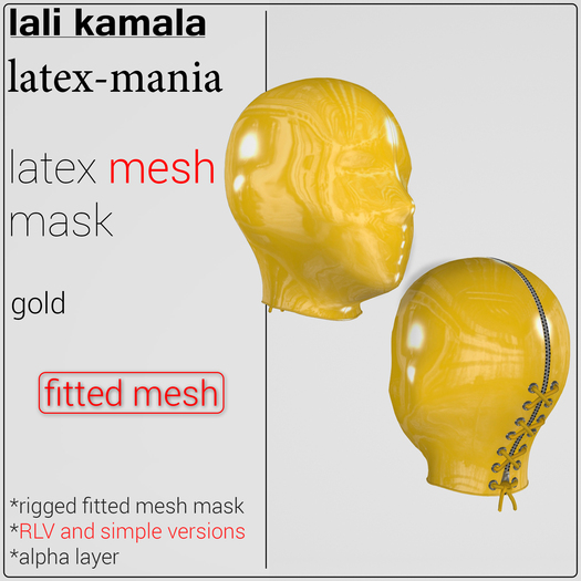 Lali's Mesh Latex Mask Gold