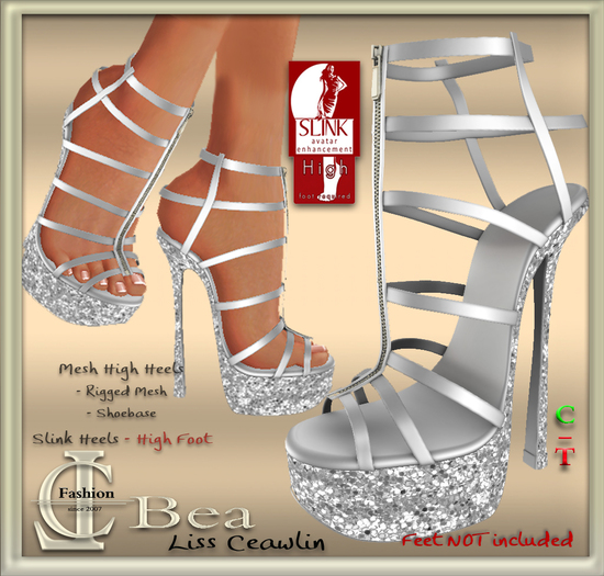 LC Affiliate Vendor - Bea Slink Heels #white_silver