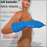 Lali's Mesh Latex Mittens Blue