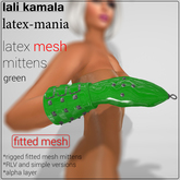 Lali's Mesh Latex Mittens Green