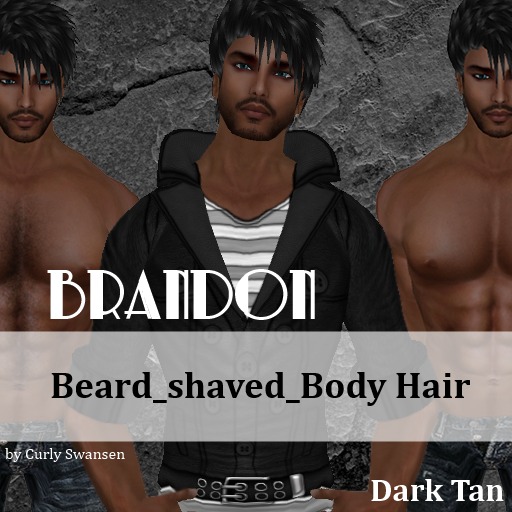 [D4u]Brandon Skin [Dark Tan] Beard