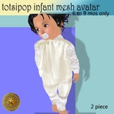 Totsipop INFANT 6-9 mos White Knit Set