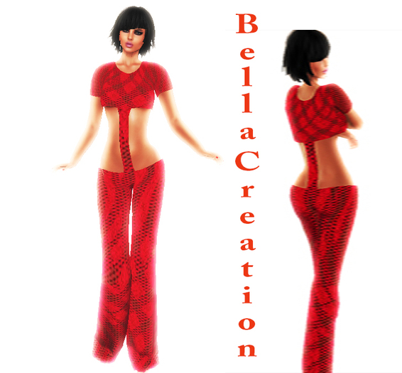 BELLA CREATION-JUMPSUIT RED