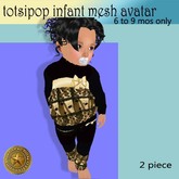 Totsipop INFANT 6-9 Black/Gold Set