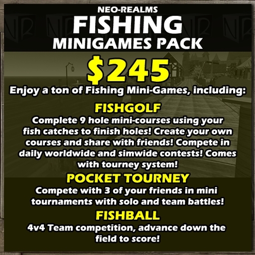 Neo-Realms Fishing Minigames Pack (FishGolf, FishBall, Pocket Tourneys)