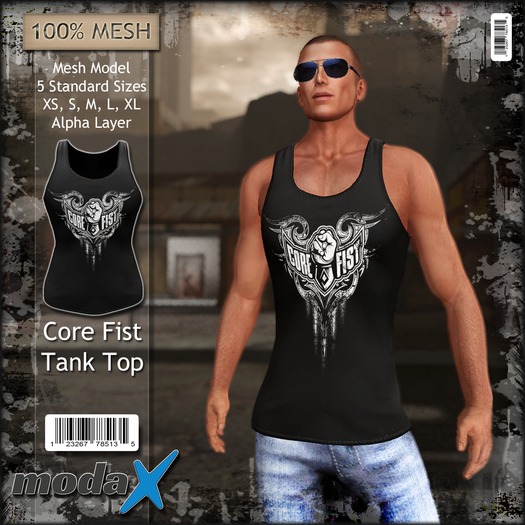 <modaX> Men's Relaxed Tank Top Core Fist