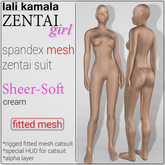 Lali's Mesh Zentai Sheer Spandex Cream