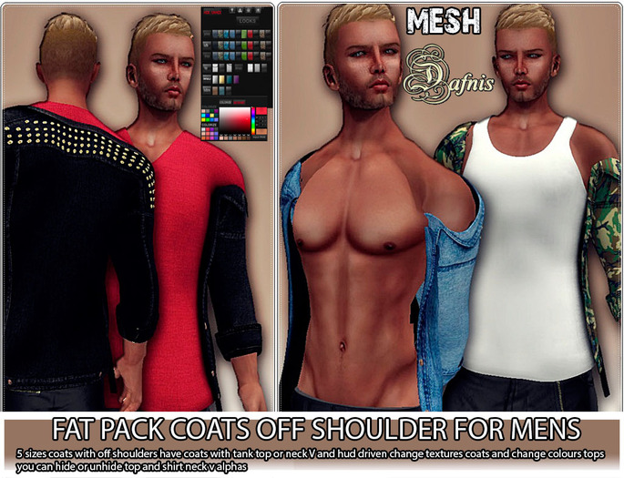 *DAFNIS FAT PACK COATS WITH HUD OFF SHOULDER FOR MENS