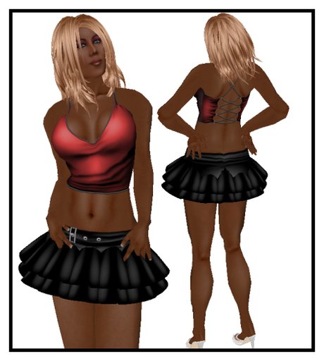 Silk Laced Up Mini Red