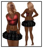 Silk Laced Up Mini Red