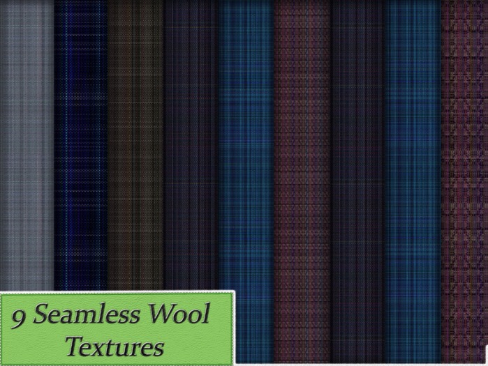 9 FULL PERM Seamless Wool Textures