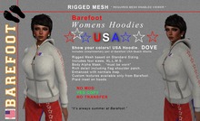 Barefoot Female Hoodies /  USA DOVE Rigged MESH