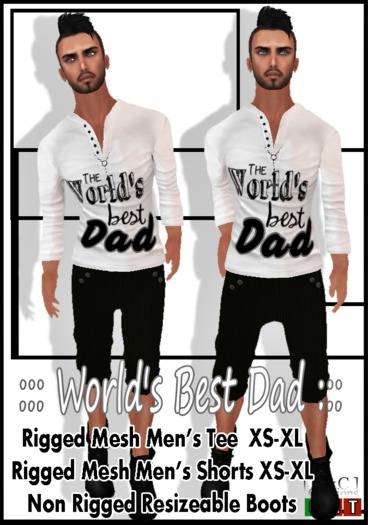 T&C ::: World's Best Dad ::: Mesh Outfit