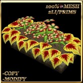 LW_ Coleus and Periwinkles Planter - Yellow Red 2 (2 LI / Prims)