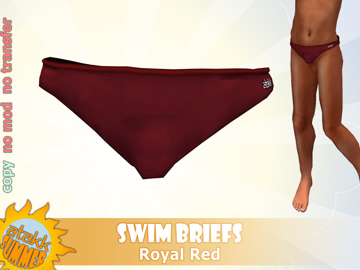 >> ATAKK<<  Royal Red Small Swim Briefs