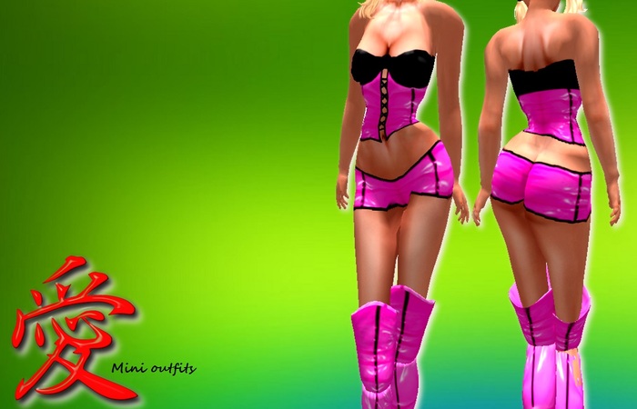 Flirt Set Pink ~ Mini outfits full perm