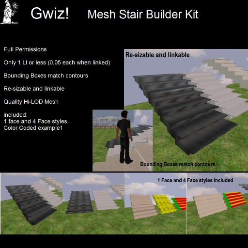 Gwiz! Mesh Stair BK - FP
