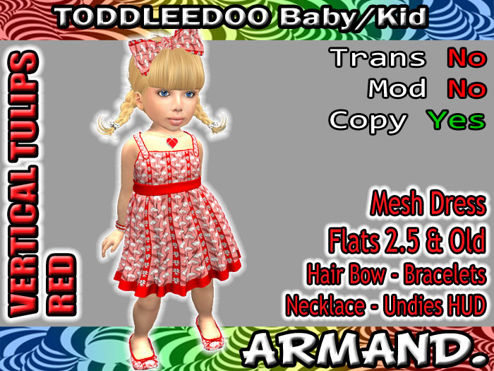 --ARMAND-- VERTICAL TULIPS - RED