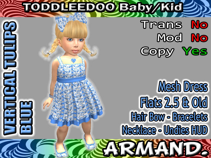 --ARMAND-- VERTICAL TULIPS - BLUE