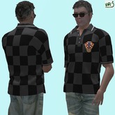 CROATIA - black polo shirt (MESH) boxed