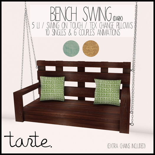 tarte. bench swing (dark)