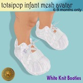 Totsipop Infant booties white knit