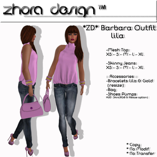 *ZD* Barbara Outfit Lila